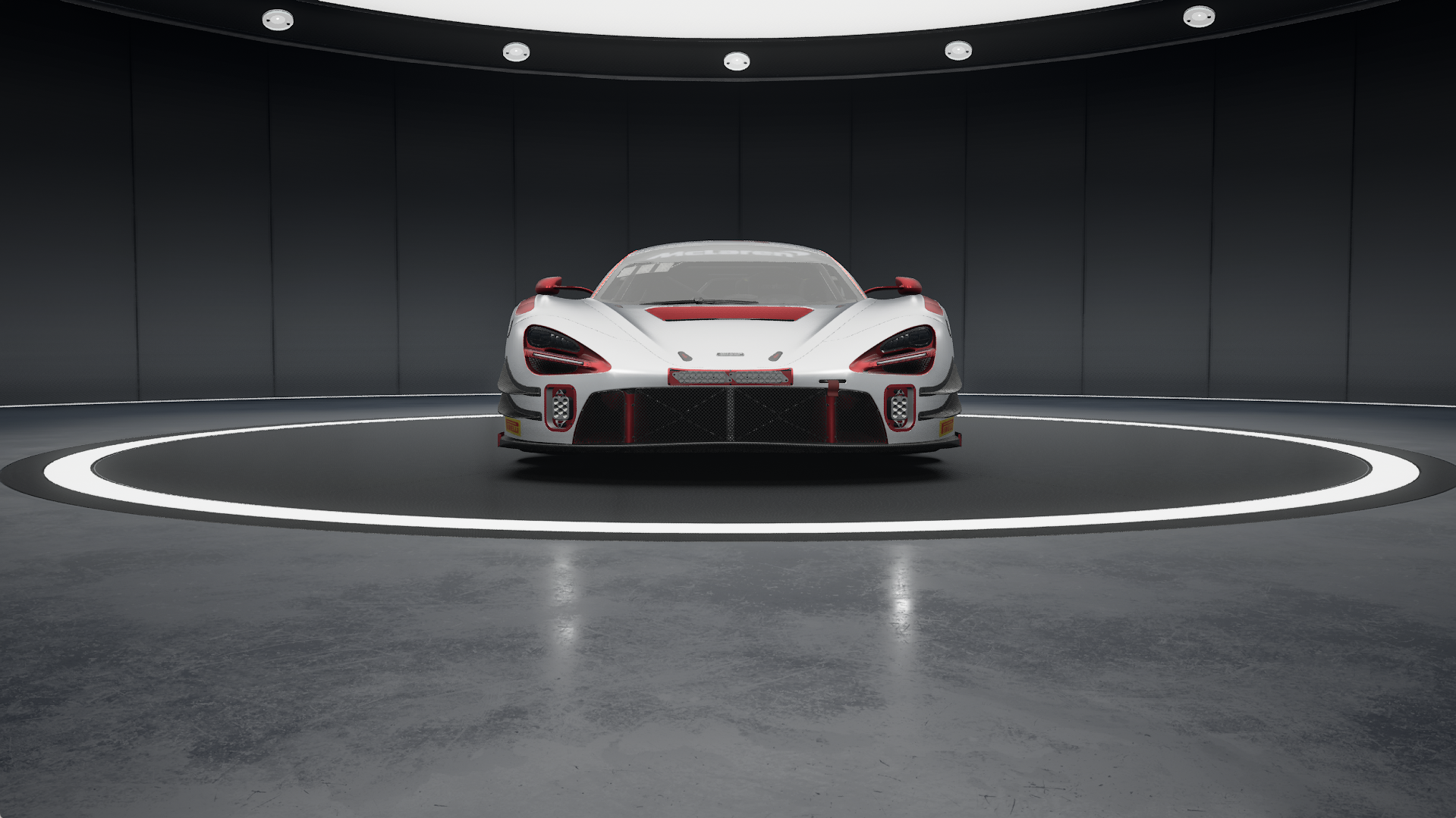 Front view of the V1M McLaren 720S Evo GT3 livery